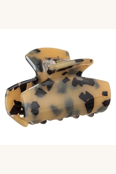 Comerivo Clama de par acrilica 6cm design turtle, nuanta nude pentru femei
