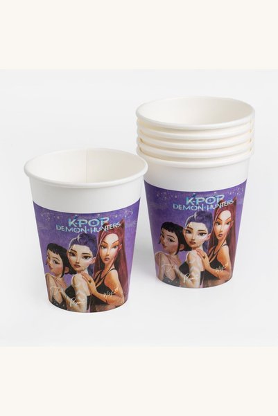 Comerivo Pahare carton lila K-POP Demon Hunters 200ml - set 6 bucati
