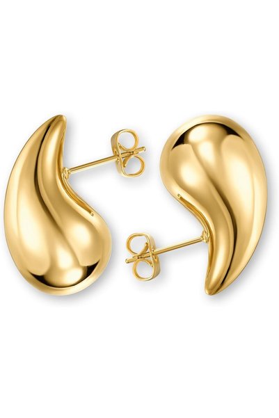 Generic أقراط على شكل دمعة للنساء، أقراط ذهبية/فضية كبيرة الحجم، أقراط متدلية...