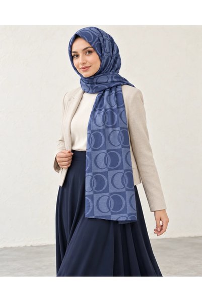 nazzain Round Pattern Organic Cotton Shawl