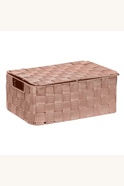 Comerivo Cos impletit somon cu capac si cadru metalic pentru organizare 30x20...