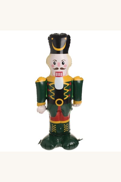 Comerivo Soldat Spargatorul de Nuci gonflabil 60cm, decor Craciun costum verde