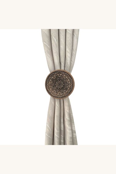 Comerivo Brosa decorativa pentru perdea cu mandala si clips metalic, 6cm, set...