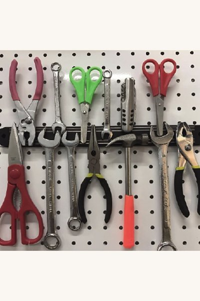 Comerivo Bara magnetica pentru scule 33 cm, negru, organizare perete