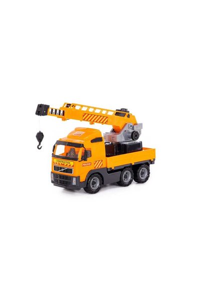 Polesie Camion cu macara - Volvo PowerTruck, 72x19x32 cm, Wader