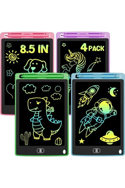 GENERAL مجموعة من 4 لوحات كتابة LCD مقاس 8.5 بوصة، [مُحسَّنة] لوح رسم ملون، ل...