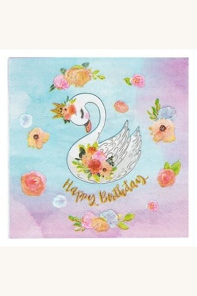 Comerivo Servetele de Petrecere Lebada 33x33cm, 2 Straturi - Set 12 buc