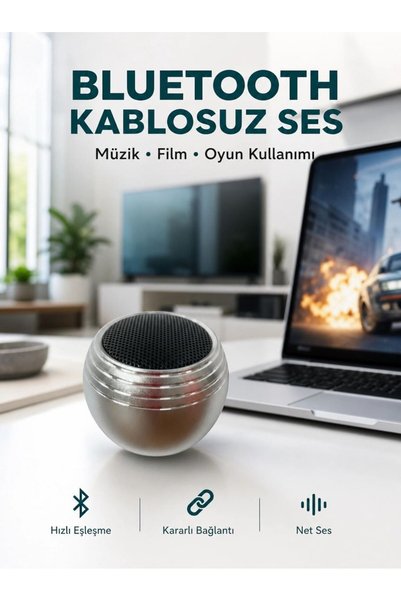 Mestore Taşınabilir Bluetooth Hoparlör Yüksek Ses Kaliteli Mini Tasarım Yeni Nesil