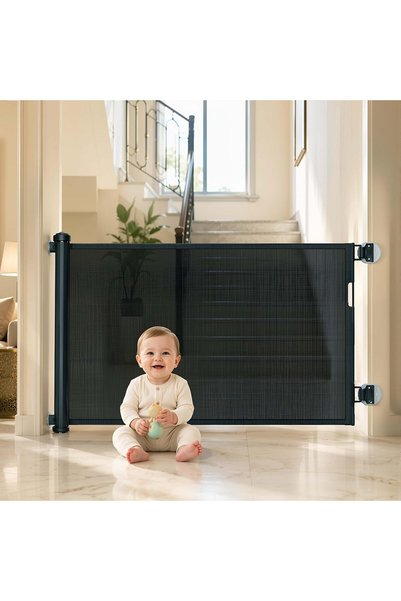Generic Retractable Baby Gate, Extra Wide 180×86cm, Hardware & No-Drill Both ...