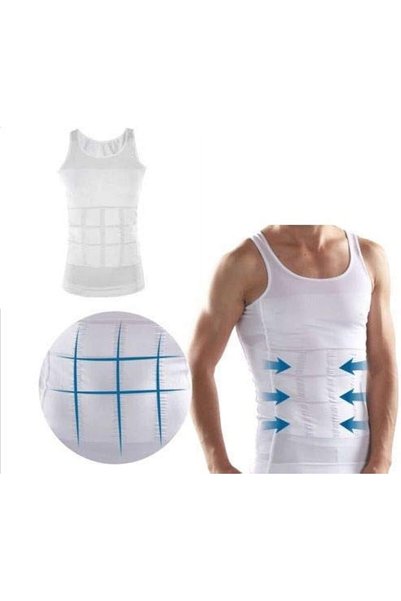Generic كورسيه رجالي (أبيض، مقاس XXL)