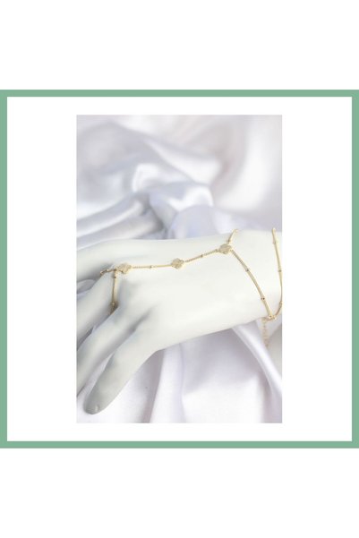 BŞK VİRGO Brass Gold Color Clover Model Women's Şahmeran Bsk2026