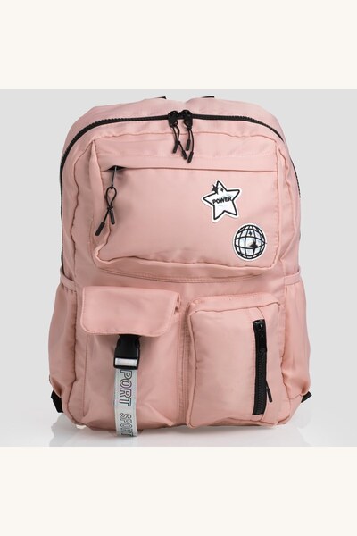 Comerivo Rucsac de antrenament roz cu compartimente, 29x12x42 cm si bretele a...