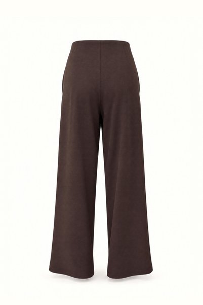 Sezgi Tekin Pleated Brown Modal Trousers