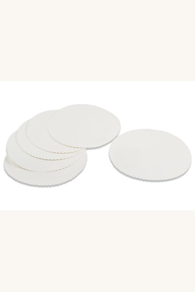 Comerivo Baze rotunde din hartie alba pentru prajituri si tort 28 cm, set 6 b...
