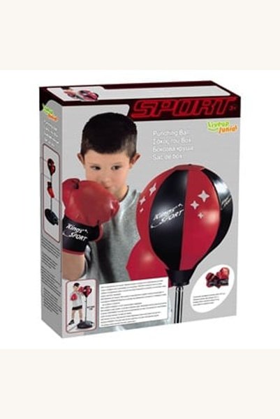 Comerivo Minge de box pentru copii cu manusi si baza umplutabila, ajustabila ...