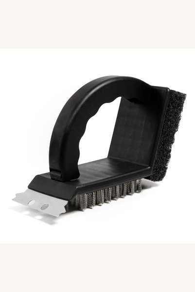 Comerivo Razuitor si perie pentru gratar BBQ, negru, 16.5cm - curatare eficienta