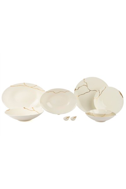 Mikasa Moor Midas Krem 55 Parça 12 Kişilik Yemek Takımı
