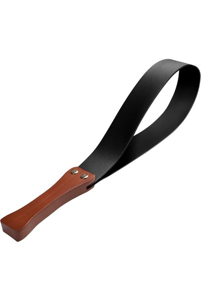 Generic Leather Paddle with Anti-Slip Wooden Handle, Riding Crop for Horses, ...