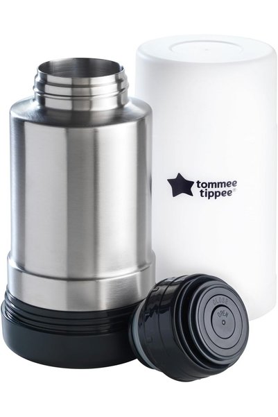 tommee tippee سخان محمول للرضاعات وطعام الأطفال، مثالي للسفر، مع عزل حراري، ق...