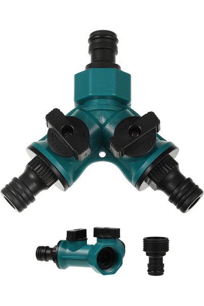 Generic 2 Way Hose Pipe Connector, Garden Water Pipe Connectors