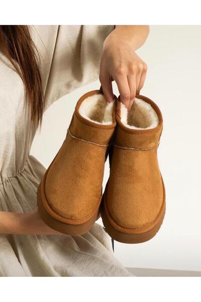 Generic Brand KNEZ SHOES Ghete scurte pentru femei, căptușite cu pluș, cu asp...