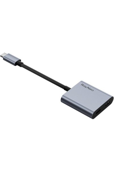 RayNeo محول شحن USB-C للنظارات، للشحن واللعب، متوافق مع سويتش 2، ROG Ally، PS4/5