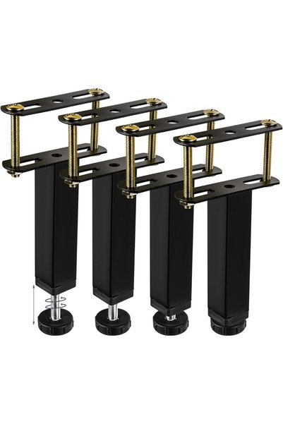Generic 7 Inch / 18cm Adjustable Metal Bed Frame Support Legs (Adjustable Hei...