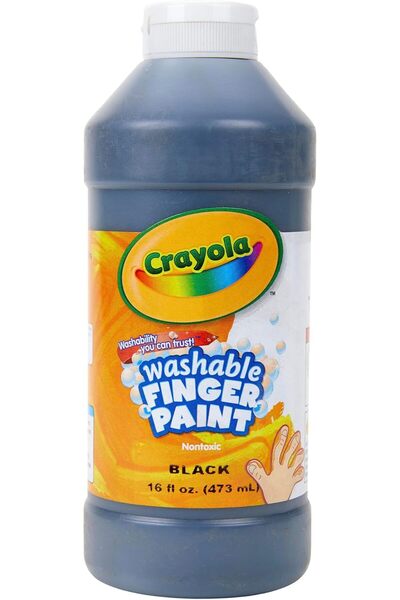 Generic Washable Finger Paint, Black, 16 Ounce, School Painting Supplies, Gif...