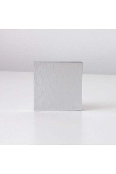 Danube Home Milano Aura Single Blank Plate - Brushed Silver Finish Durable Fi...