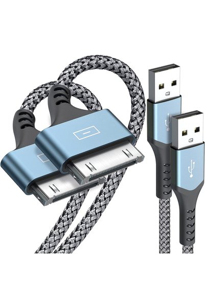 Generic كابل شحن USB إلى 30 دبوس بطول 2 متر (عبوة من قطعتين)، كابل شحن سريع و...