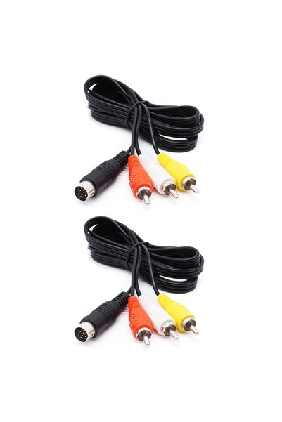 Generic كابل S-Video بـ 7 دبابيس إلى 3 RCA ذكر - 5 أقدام (2 متر) موصل صوت وفي...