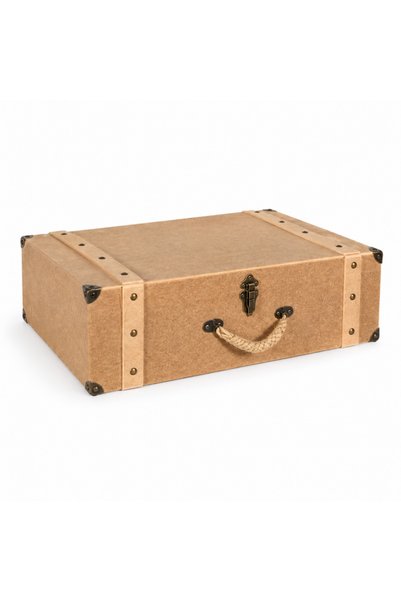 Eymen Hobi صندوق حقيبة خشبي خام قابل للطلاء BVL 10 - 30 × 40 × 12.5 سم