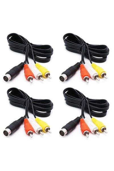 Generic كابل S-Video بـ 7 دبابيس إلى 3 RCA ذكر - 5 أقدام (2 متر) موصل صوت وفي...