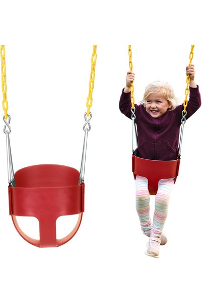 Generic Heavy-Duty High Back Full Bucket Toddler Swing Seat | Coated Swing Ch...