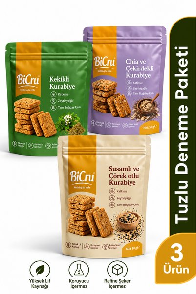 Tuzlu Atıştırmalık Paketi (50g x 3 paket)