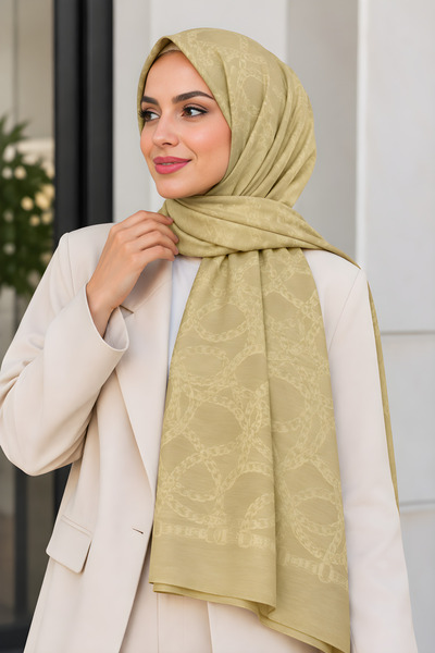 İmajButik شال أورا ناعم باللون الأصفر