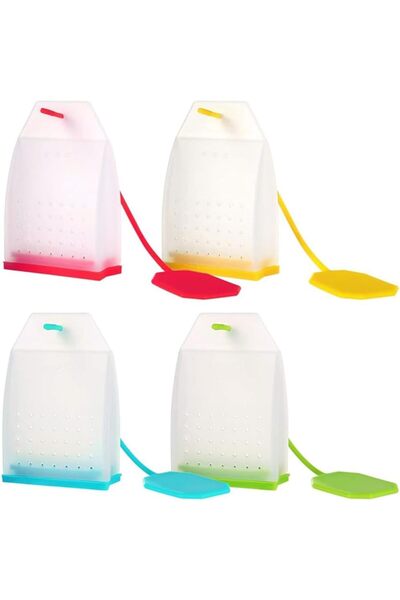 Generic HASTHIP® 4 Pack Silicone Tea Infuser Set,4.7 Inch BPA Free Heat Resis...