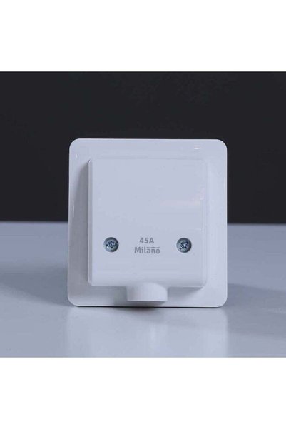 Milano 45A Flex Outlet Piano Switch - Indoor Electrical Switch, White