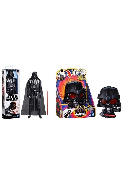 Star Wars Set 2 Darth Vader Figures, 30 cm Action Figure + Funko Bitty Pop! F...