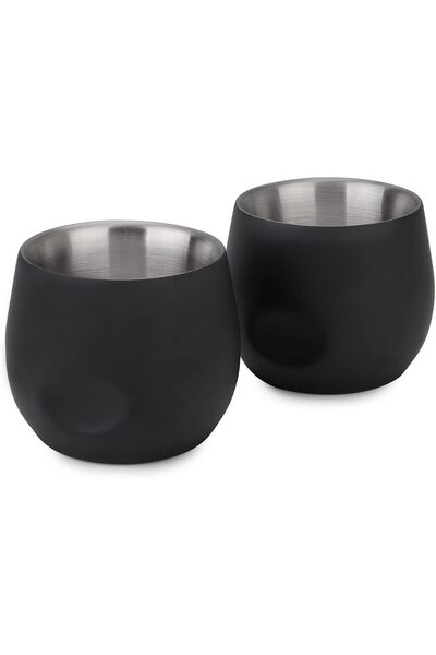 Generic Stainless Steel Espresso Cups 2 pcs Set, Double Wall Insulated Unbrea...