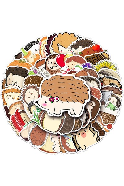 Generic Hedgehog 50Pcs Cute Hedgehog Stickers for Kids Teens Boys Girls Water...