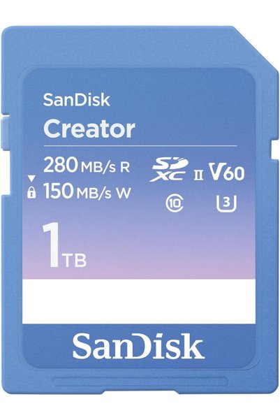 Generic بطاقة ذاكرة Creator SDXC UHS-II سعة 1 تيرابايت، V60، تدعم تصوير 6K و4...