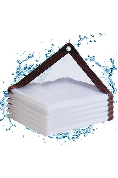 Generic Clear Tarps with Grommets 6x8ft, Heavy Duty Waterproof Tarp Cover, Tr...