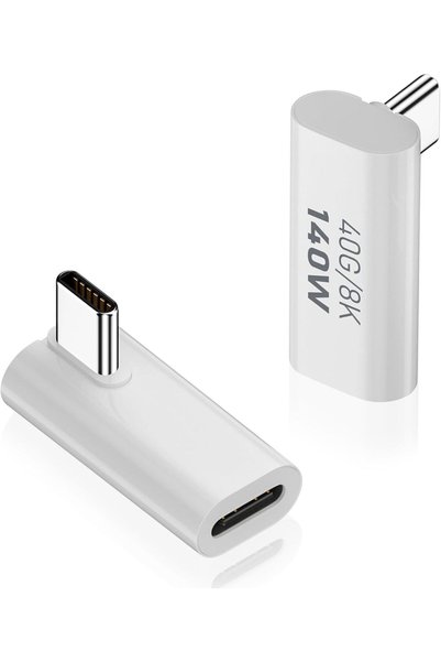 Generic محول USB C بزاوية قائمة 40G، محول USB C بزاوية 90 درجة بقدرة 140 واط ...