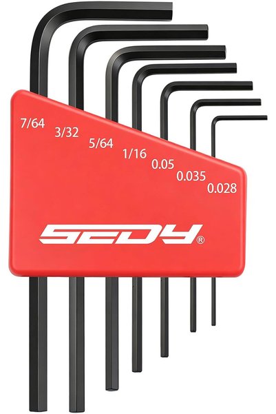 Generic 7-Piece Mini Hex Key SAE Set, Imperial L Shape Allen Wrench, 0.028, 0...