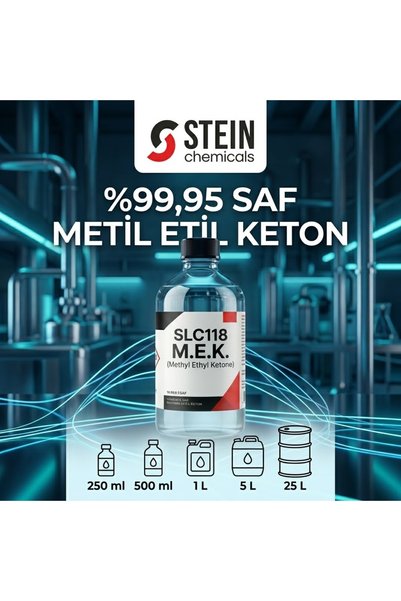 STEİN SLC118 M.E.K. % 99,95 SAF METİL ETİL KETON ENDÜSTRİYEL ÇÖZÜCÜ & HIZLI KURUMA & MAKSİMUM SAFLIK 5lt.