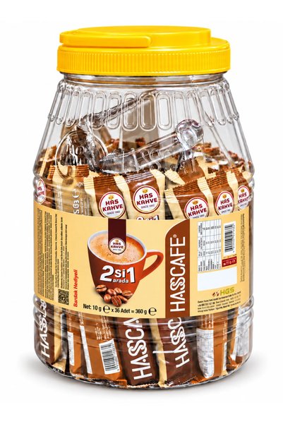 hasscafe 2 في 1 مع 36 علبة (مع كوب هدية)