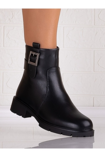 SARADA Liora Women's Black Leather Boots, 39