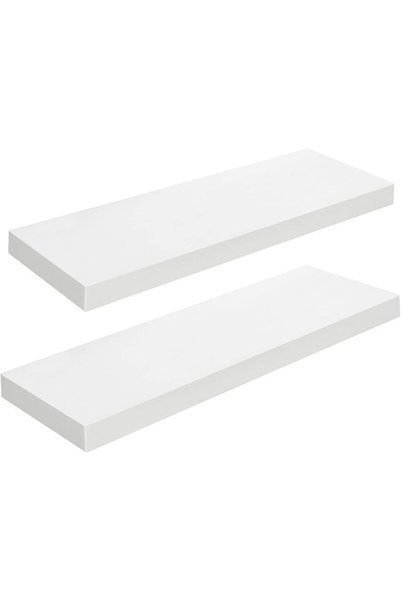 HOOBRO Floating Shelves, Wall Shelf Set of 2, 60 cm Hanging Shelf with Invisi...