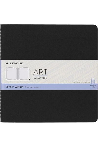 Generic ألبوم رسم آرت بلس، مربع الشكل، أسود، غلاف ناعم (7.5 × 7.5)